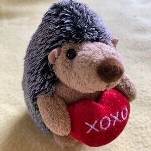 Plush Hedgehog with XOXO Heart